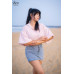 Puff Sleeve Red Stripe Crop Blouse Puff Sleeve Red Stripe Crop Blouse