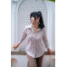 Brown Stripe Shirt Blouse