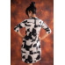 Mela Black Print Dress